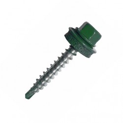 Кровельный саморез Тайвань окрашенный RAL 6005 (зелёный) 5,5х25 (металл) (250 шт/уп)