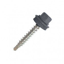 Кровельный саморез Тайвань окрашенный RAL 7024 (серый) 4,8х35 (дерево) (250 шт/уп)